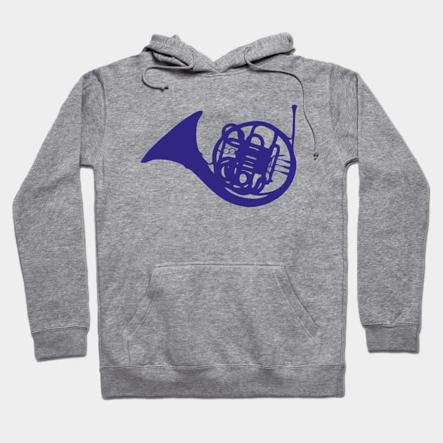 Blue French Horn Hoodie by We Love Gifts